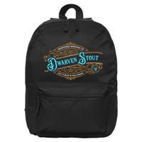 Dwarven Stout Funny Dwarf Beer Gamer Brewery 16 in Basic Backpack