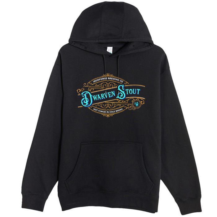 Dwarven Stout Funny Dwarf Beer Gamer Brewery Premium Pullover Hoodie