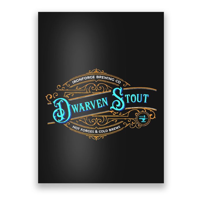 Dwarven Stout Funny Dwarf Beer Gamer Brewery Poster
