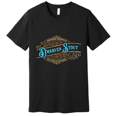 Dwarven Stout Funny Dwarf Beer Gamer Brewery Premium T-Shirt