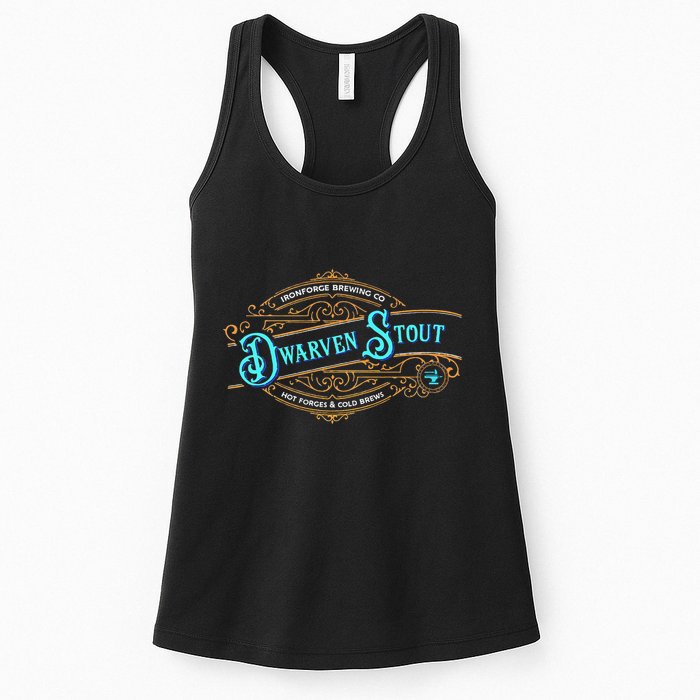 Dwarven Stout Funny Dwarf Beer Gamer Brewery Womens Tank Top
