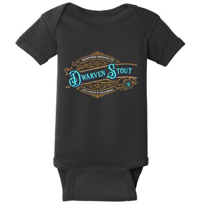Dwarven Stout Funny Dwarf Beer Gamer Brewery Baby Bodysuit