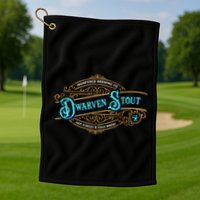 Dwarven Stout Funny Dwarf Beer Gamer Brewery Golf Towel