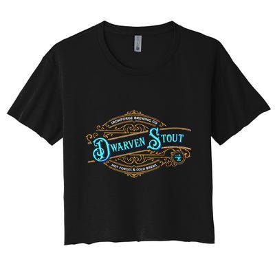 Dwarven Stout Funny Dwarf Beer Gamer Brewery Crop Top