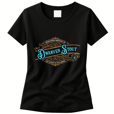 Dwarven Stout Funny Dwarf Beer Gamer Brewery Womens T-Shirt