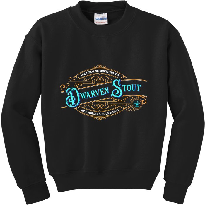 Dwarven Stout Funny Dwarf Beer Gamer Brewery Kids Sweatshirt