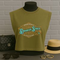 Dwarven Stout Funny Dwarf Beer Gamer Brewery Garment-Dyed Women's Muscle Tee