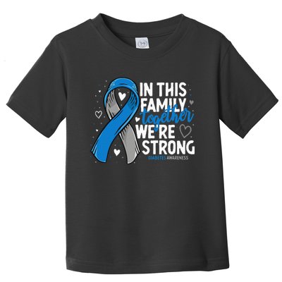 Diabetes Support Family Diabetic T2D T1D Diabetes Awareness Toddler T-Shirt