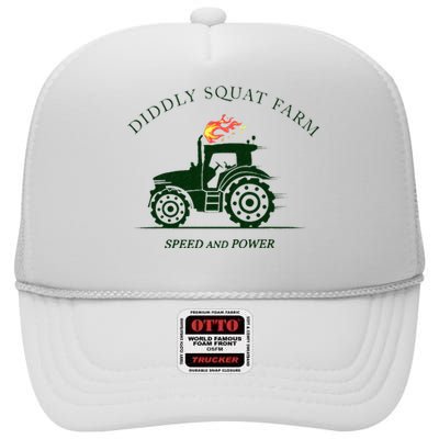 Diddly Squat Farm Green Tractor Farmer High Crown Mesh Back Trucker Hat