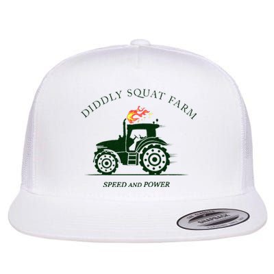 Diddly Squat Farm Green Tractor Farmer Flat Bill Trucker Hat