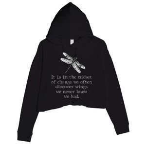 Dragonfly Spiritual Faith Dragonflies Lovers Crop Fleece Hoodie