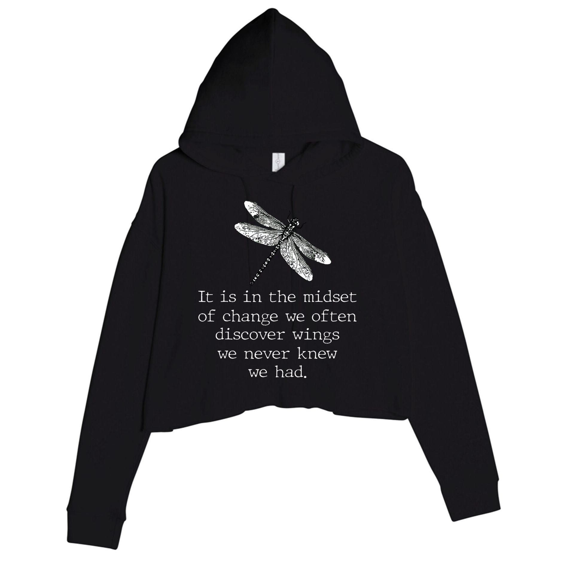Dragonfly Spiritual Faith Dragonflies Lovers Crop Fleece Hoodie