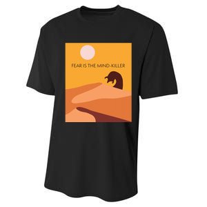 Dune Sci Fi Movie Minimalist Design Fear Is The Mind Killer Performance Sprint T-Shirt