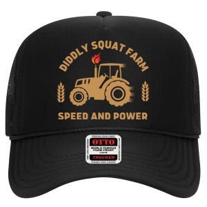 Diddly Squat Farm Speed And Power Tractor Design High Crown Mesh Back Trucker Hat