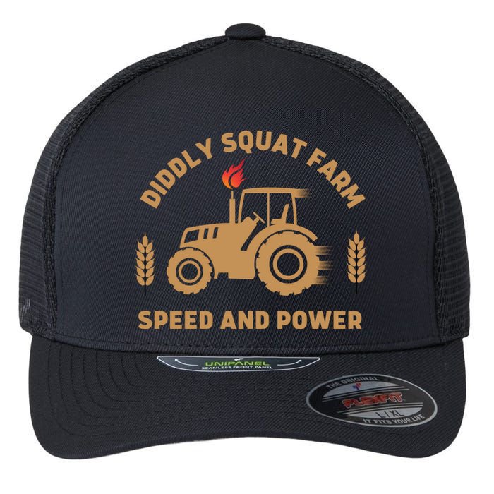 Diddly Squat Farm Speed And Power Tractor Design Flexfit Unipanel Trucker Cap