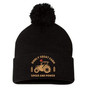 Diddly Squat Farm Speed And Power Tractor Design Pom Pom 12in Knit Beanie