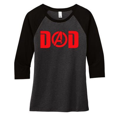 Dad Symbol Fathers Day Women's Tri-Blend 3/4-Sleeve Raglan Shirt