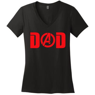 Dad Symbol Fathers Day Women's V-Neck T-Shirt