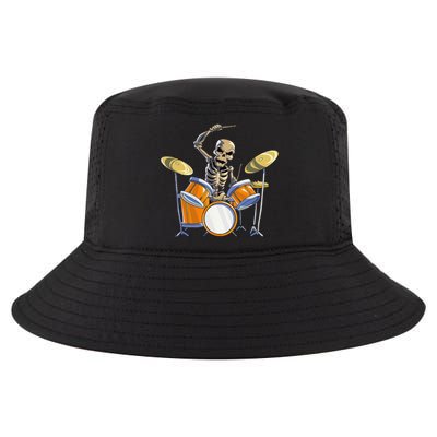 Drummer Skeleton Funny Drum Set Drummer Halloween Cool Comfort Performance Bucket Hat