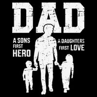Dad Sons First Hero Daughter Love For Fathers Day Sustainable Bucket Hat