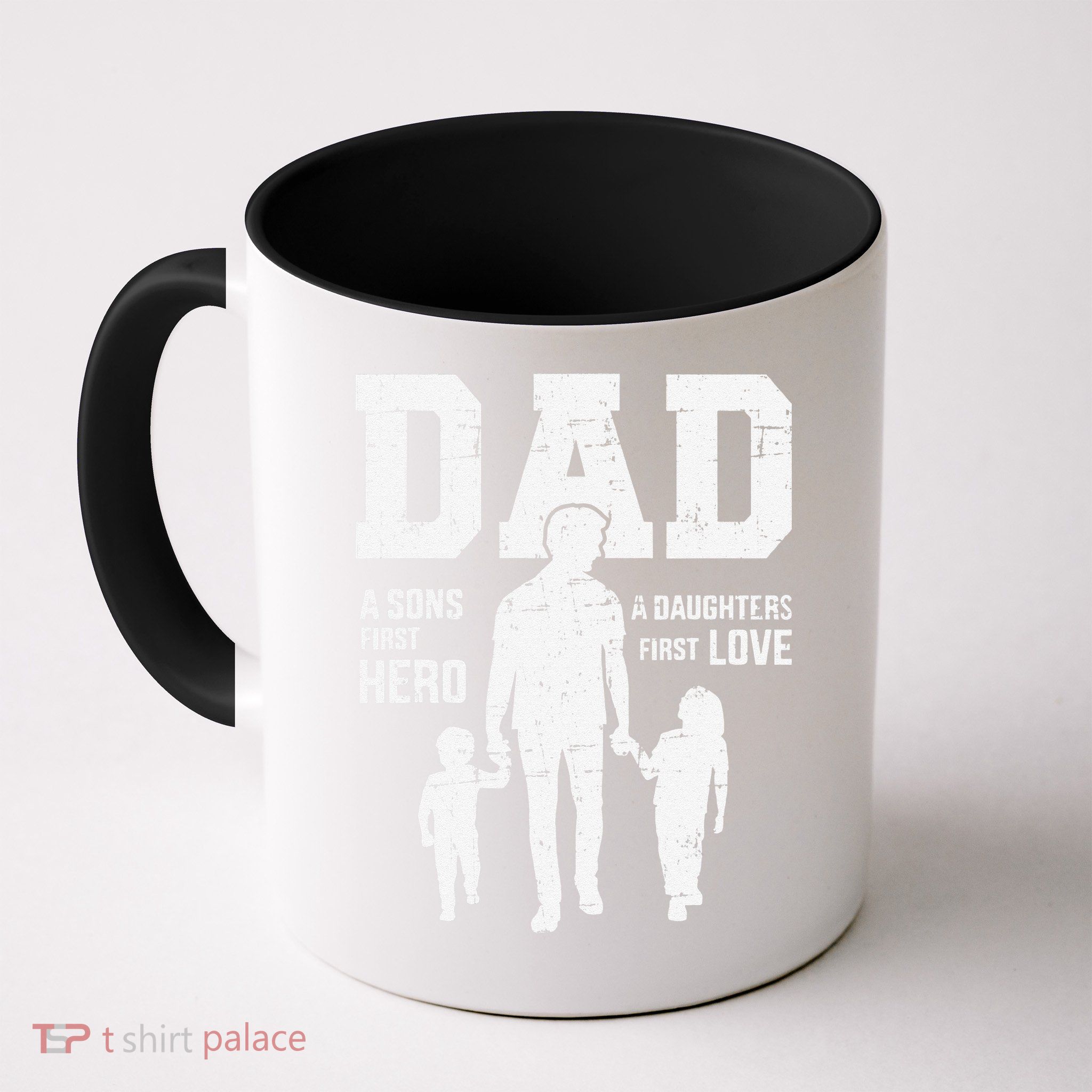 Dad Sons First Hero Daughter Love For Fathers Day Mug