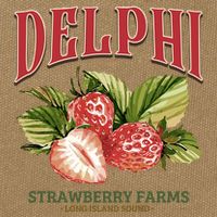 Delphi Strawberry Farms Cotton Canvas Backpack