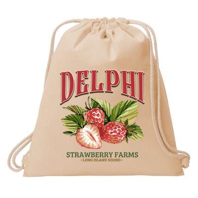 Delphi Strawberry Farms Drawstring Bag