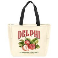 Delphi Strawberry Farms Zip Tote Bag