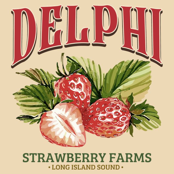 Delphi Strawberry Farms Zip Tote Bag