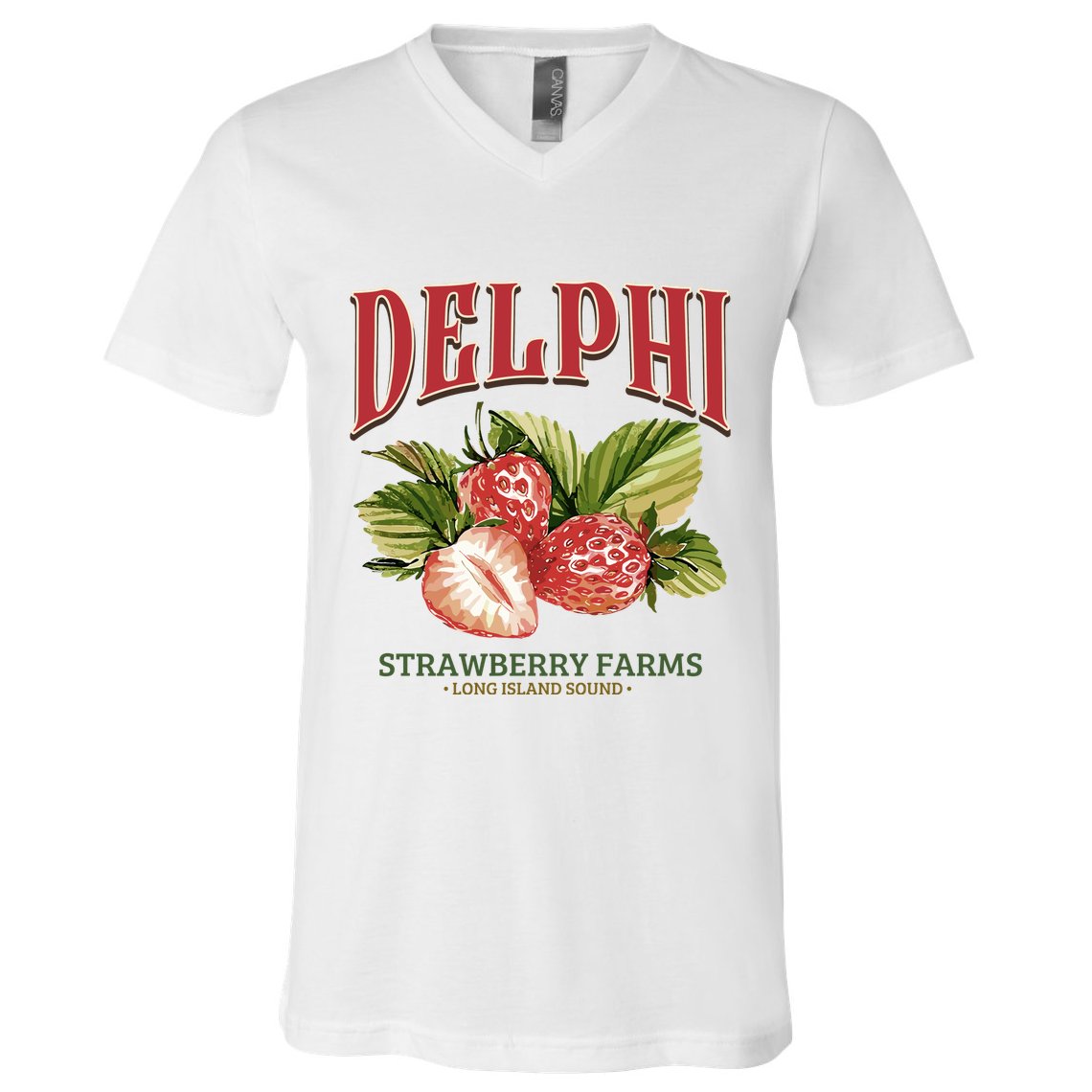 Delphi Strawberry Farms V-Neck T-Shirt