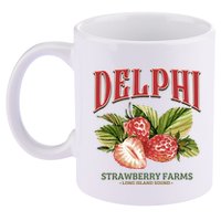 Delphi Strawberry Farms 11oz C Handle Ceramic Mug
