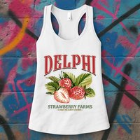 Delphi Strawberry Farms Womens Tank Top