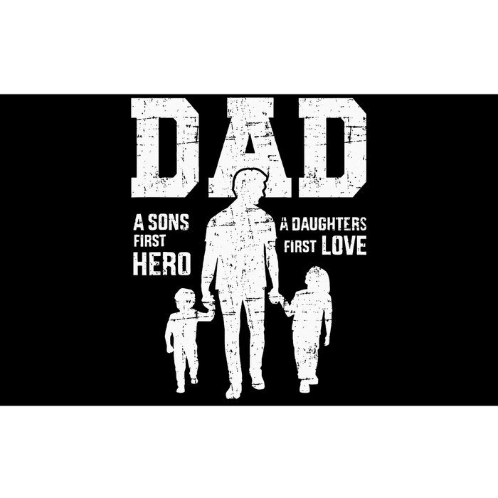 Dad Sons First Hero Daughter Love For Fathers Day Bumper Sticker