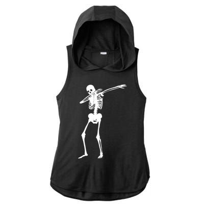 Dabbing Skeleton Funny Dab Dance For Halloween Party Meaningful Gift Ladies PosiCharge Tri-Blend Wicking Draft Hoodie Tank