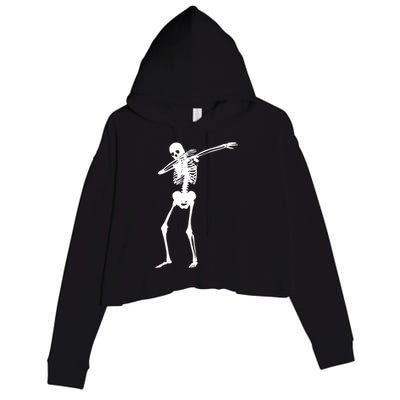 Dabbing Skeleton Funny Dab Dance For Halloween Party Meaningful Gift Crop Fleece Hoodie