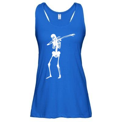 Dabbing Skeleton Funny Dab Dance For Halloween Party Meaningful Gift Ladies Essential Flowy Tank