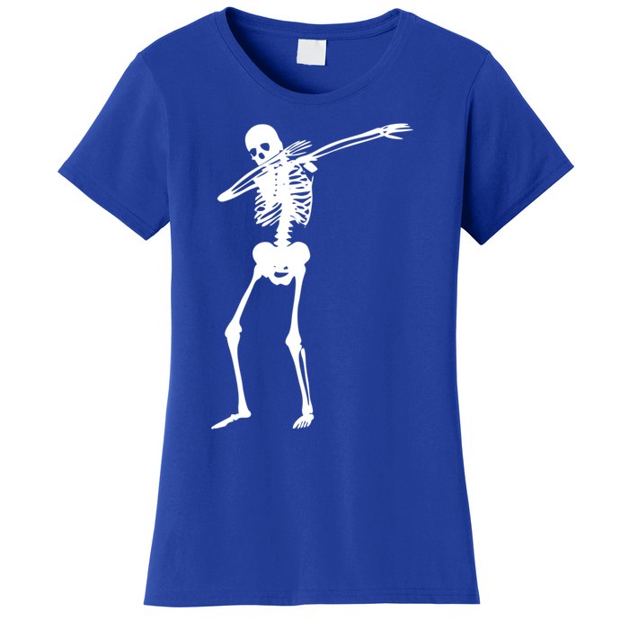 Dabbing Skeleton Funny Dab Dance For Halloween Party Meaningful Gift Women's T-Shirt