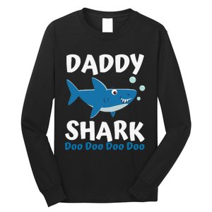 Daddy Shark Fathers Day Gift from Wife Son Daughter Long Sleeve Shirt