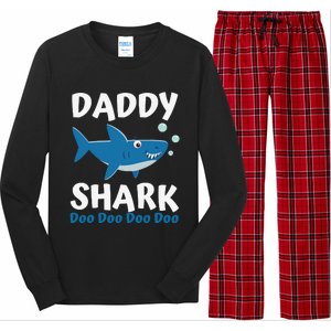 Daddy Shark Fathers Day Gift from Wife Son Daughter Long Sleeve Pajama Set