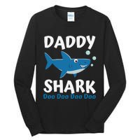 Daddy Shark Fathers Day Gift from Wife Son Daughter Tall Long Sleeve T-Shirt