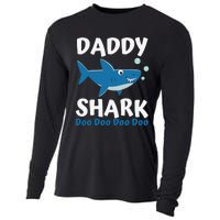 Daddy Shark Fathers Day Gift from Wife Son Daughter Cooling Performance Long Sleeve Crew