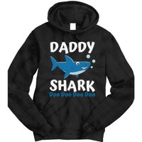 Daddy Shark Fathers Day Gift from Wife Son Daughter Tie Dye Hoodie