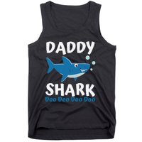 Daddy Shark Fathers Day Gift from Wife Son Daughter Tank Top