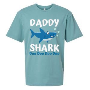 Daddy Shark Fathers Day Gift from Wife Son Daughter Sueded Cloud Jersey T-Shirt