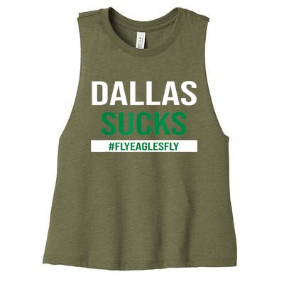 Dallas Sucks Funny Gag Gift For Philly Sports Fans Women's Racerback Cropped Tank