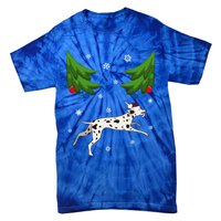 Dalmatian Santa Funny Dog Lover Red Plaid Christmas Tree Cool Gift Tie-Dye T-Shirt