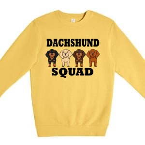 Dachshund Squad Funny Dog Team Pet Gift Premium Crewneck Sweatshirt