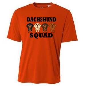 Dachshund Squad Funny Dog Team Pet Gift Cooling Performance Crew T-Shirt