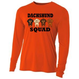 Dachshund Squad Funny Dog Team Pet Gift Cooling Performance Long Sleeve Crew