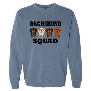 Dachshund Squad Funny Dog Team Pet Gift Garment-Dyed Sweatshirt